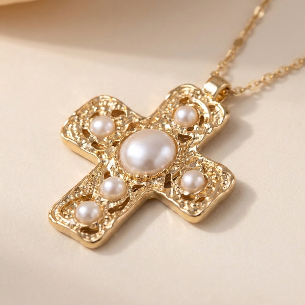 Layered Cross Pendant Necklace