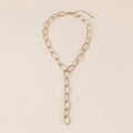 Geometric Hollow Y-Shaped Lariat Bracelet