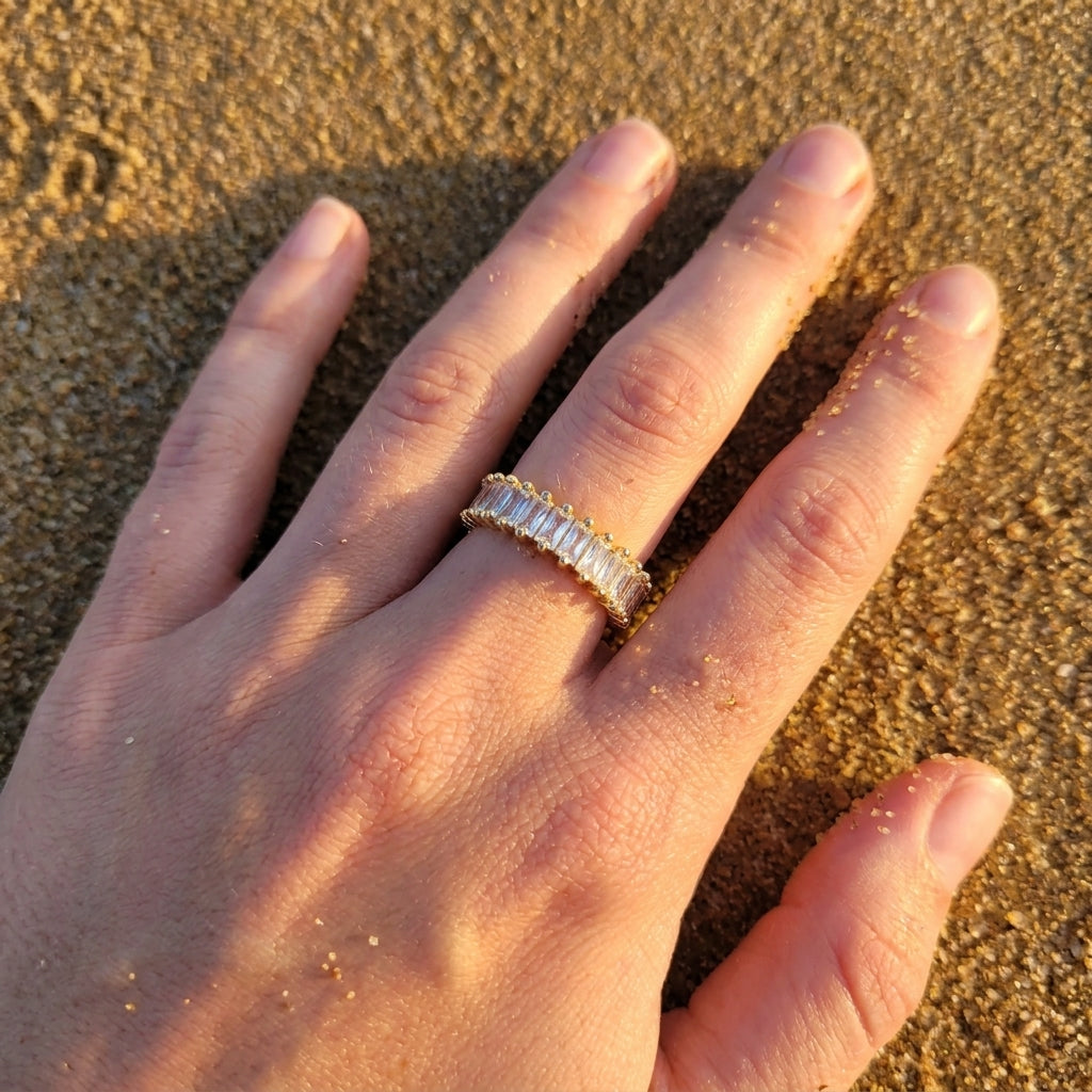 Gold Plated Cubic Zirconia Ring