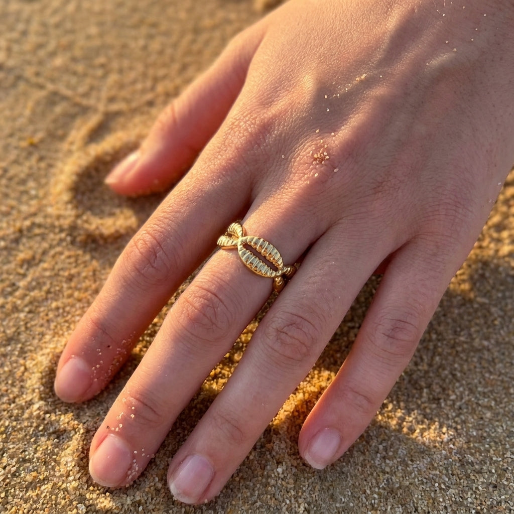 Starfish Shell Adjustable Ring