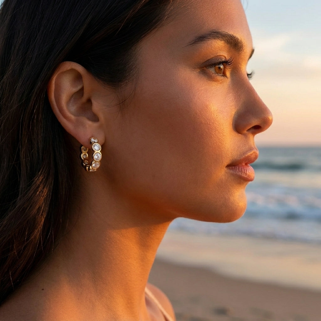 Stainless Steel Opal Pearl Ear Cuffs