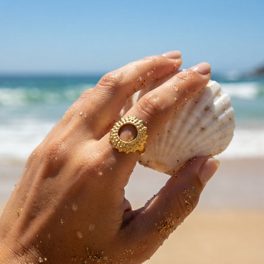 Sunflower Sun Pattern Ring