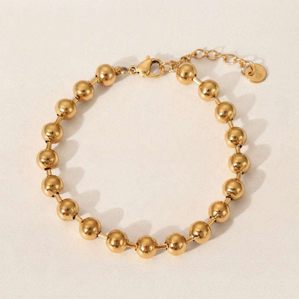 Gold Bead Chain Bracelet