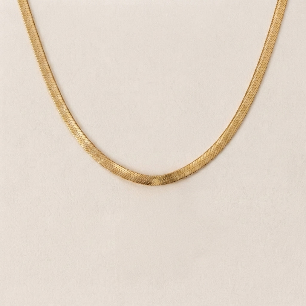 Flat Snake Bone Necklace