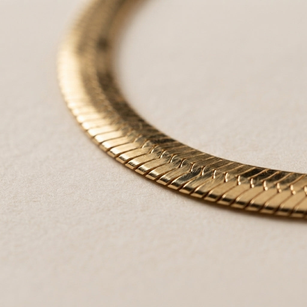 Flat Snake Bone Necklace