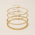 Paperclip Cuban Bracelet Set