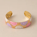 Stainless Steel Enamel Cuff Bracelet
