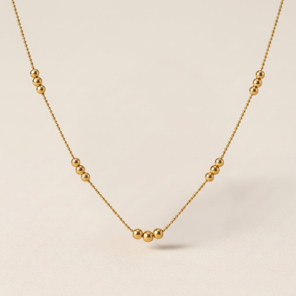 Gold Beaded Necklace