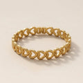 Heart Charm Cuff Bracelet