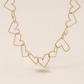 Gold Heart Link Necklace
