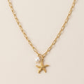 Gold Starfish & Pearl Necklace