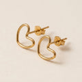 Minimalist Heart Stud Earrings