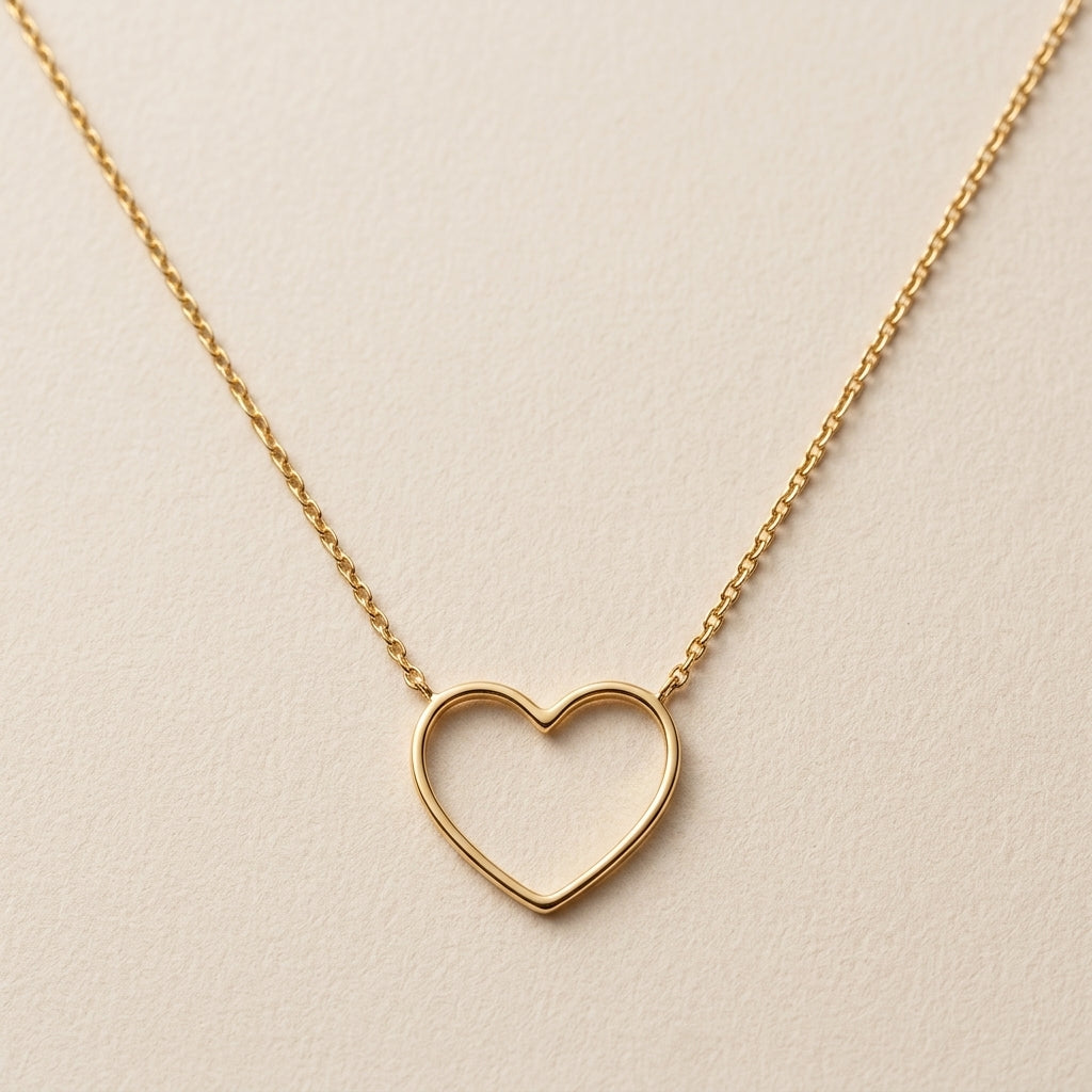 Minimalist Heart Chain Necklace