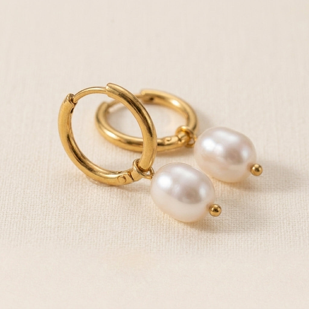 Minimalist Pearl Earrings
