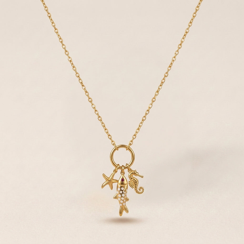Elegant Ocean Charm Necklace