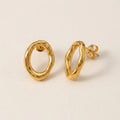 Artful Statement Oval Earrings