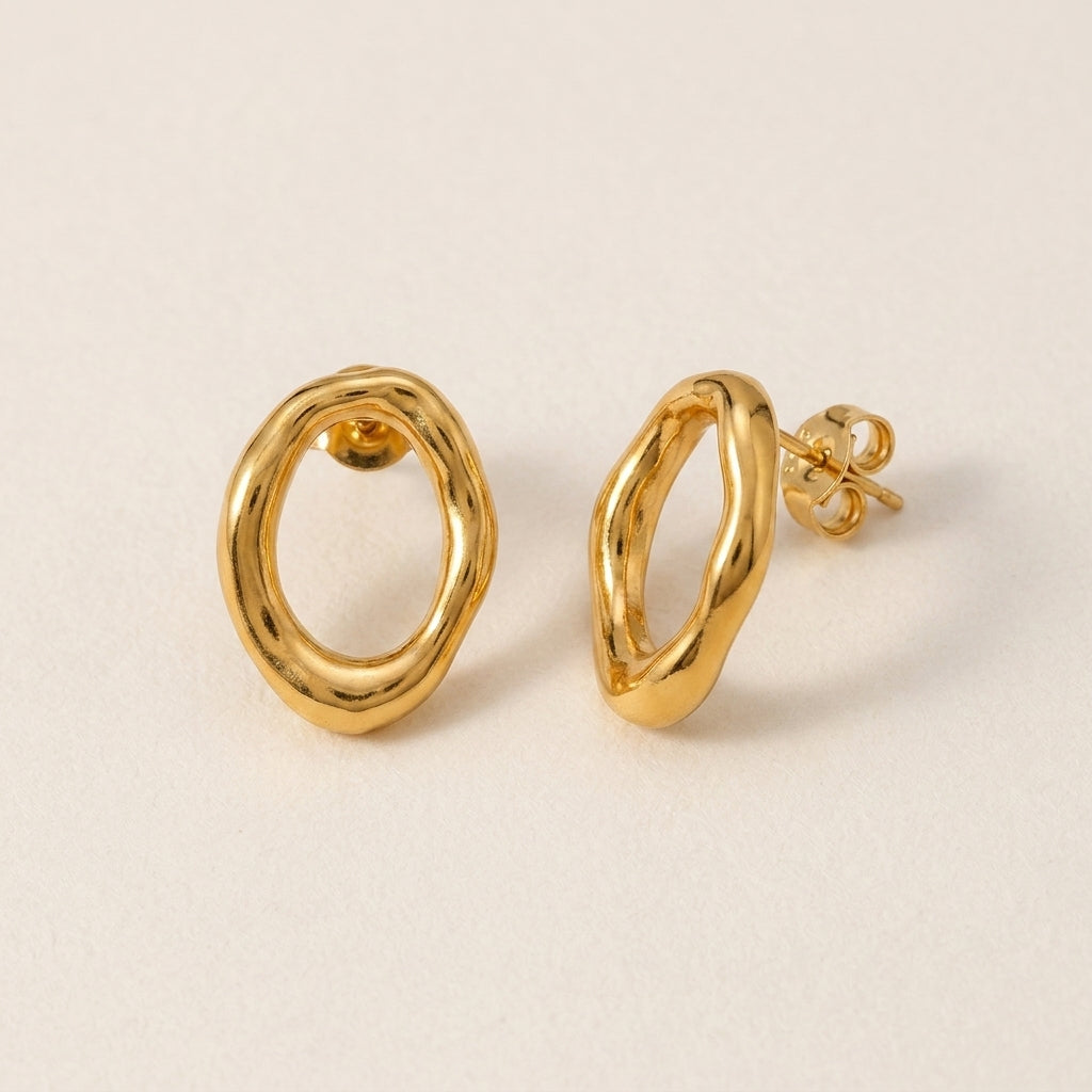 Artful Statement Oval Earrings