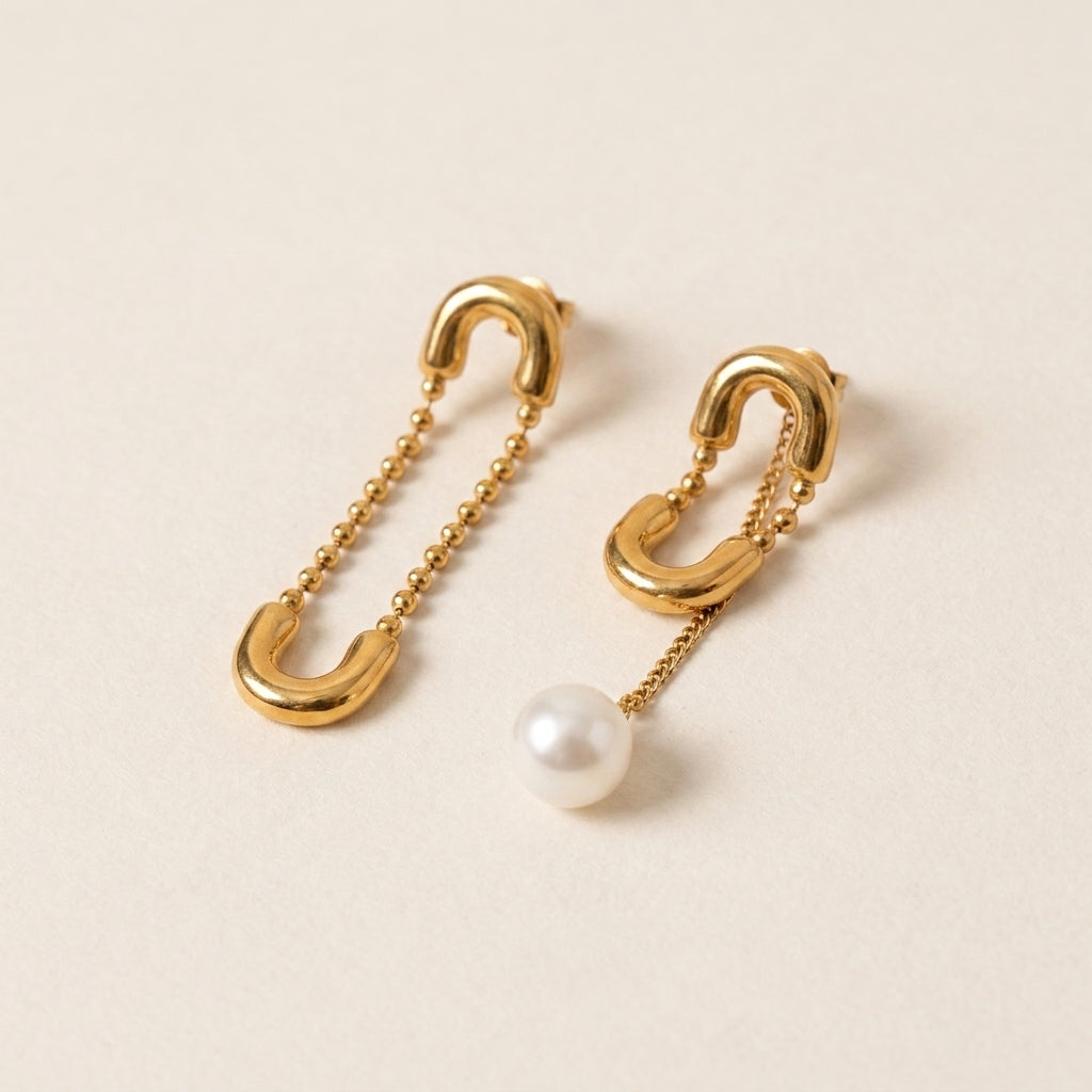 Paperclip Drop Earrings
