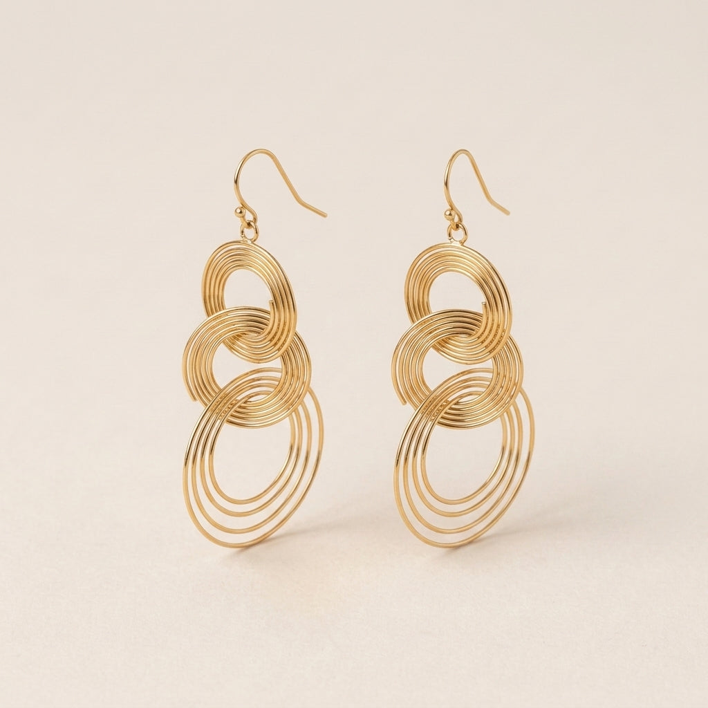 Artful Concentric Layer Earrings