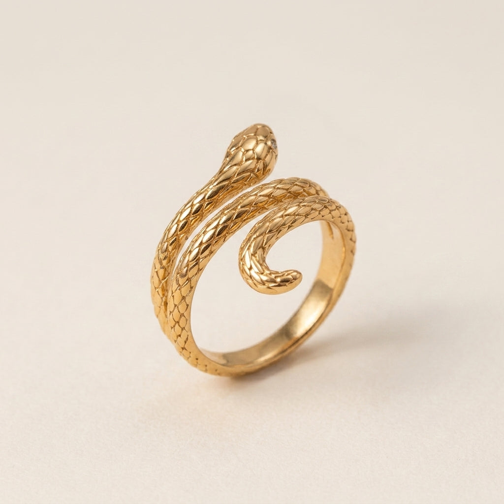 Minimalist Coiled Snake Ring