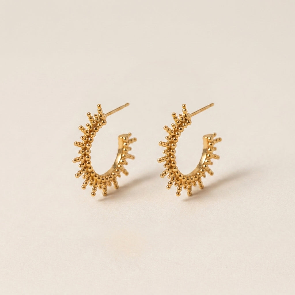 Minimalist Sun Charm Earrings