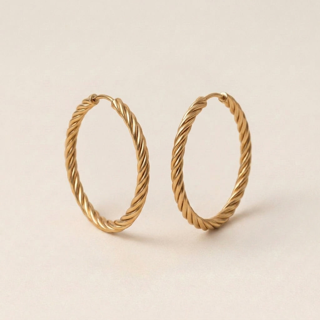 Twisted Hoop Earrings