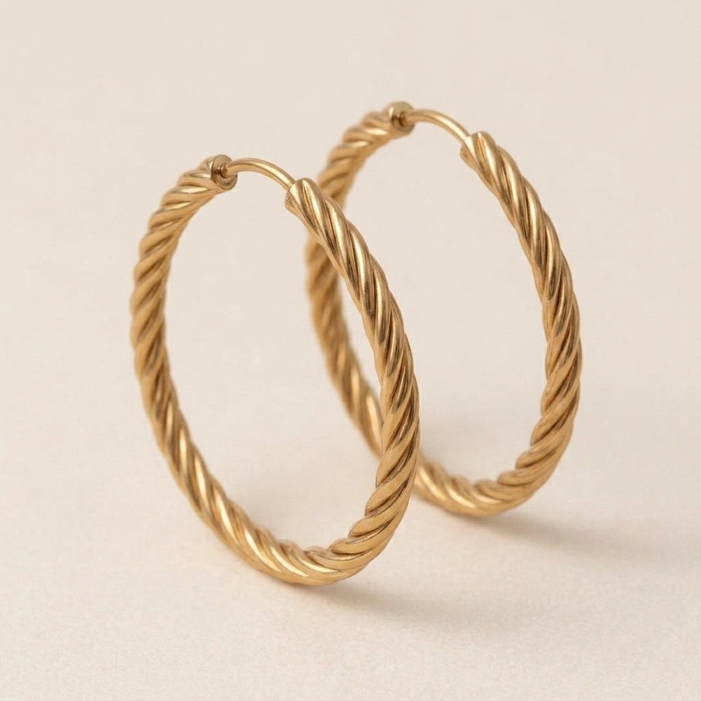 Twisted Hoop Earrings