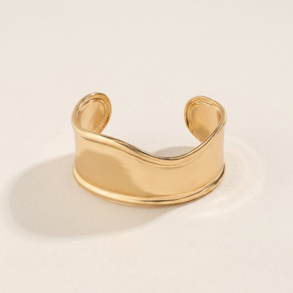 Wavy Gold Cuff Bracelet