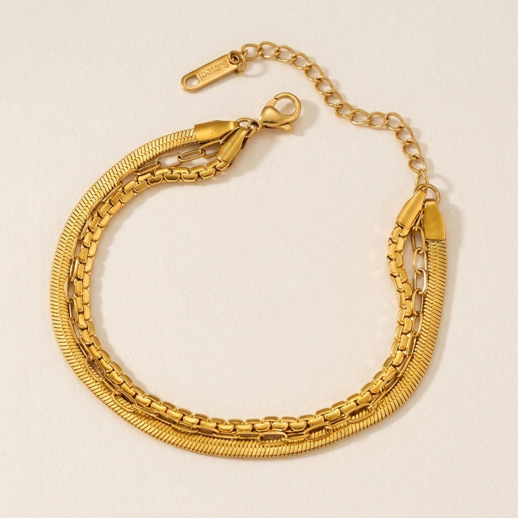 Triple Layer Chain Bracelet