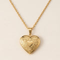 Gold Heart Locket Necklace