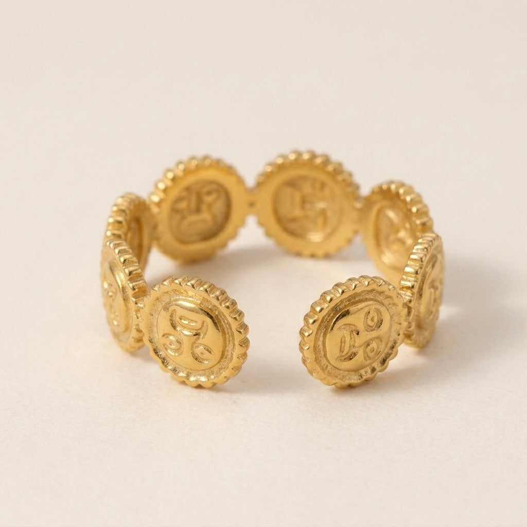 Sun God Relief Ring