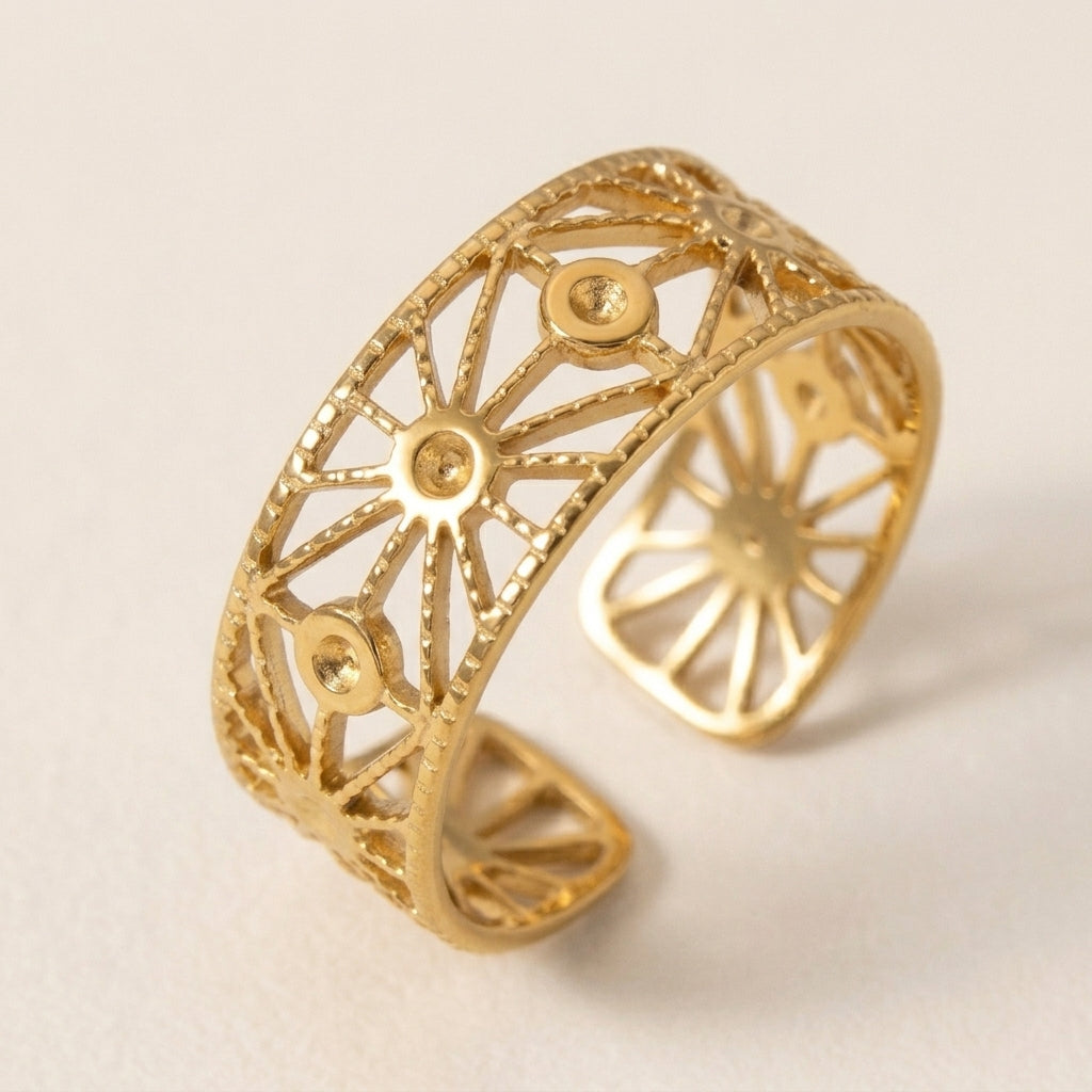 Radial Sunflower Ring