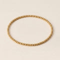 Stainless Steel Bead Bracelet Gold Plated
