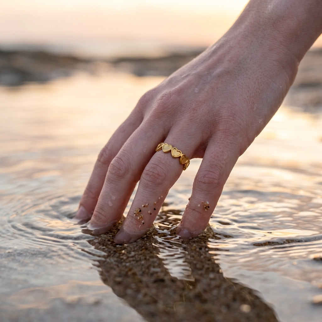 Hollow Heart Band Ring