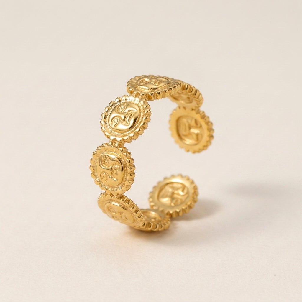 Sun God Relief Ring