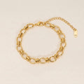 Oval Link Beaded Chain Bracelet