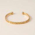 Gold Chain Link Cuff Bangle