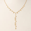 Gold Dangle Lariat Necklace