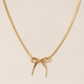Bow Pendant Gold Necklace