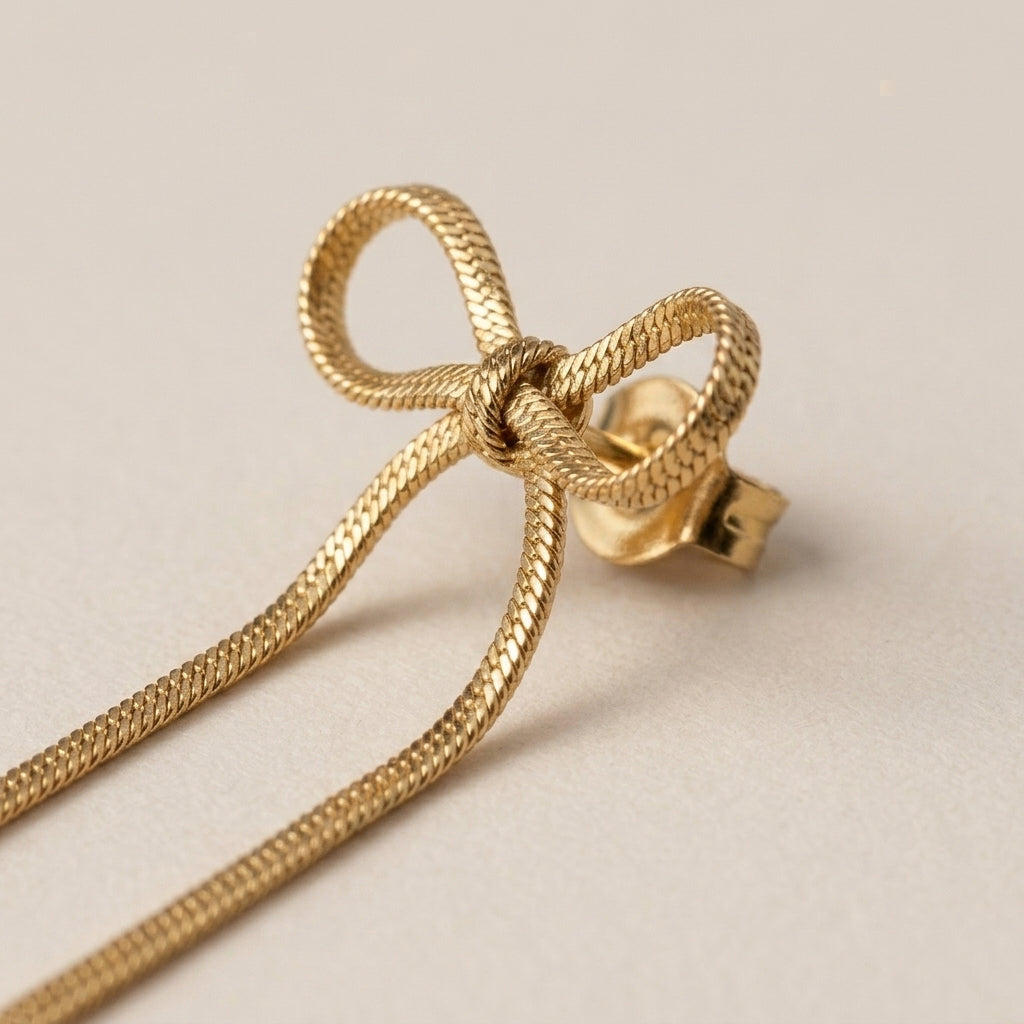 Gold Bow Earrings