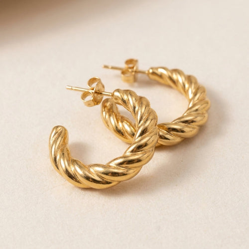 Delicate Sculpted Croissant Earrings