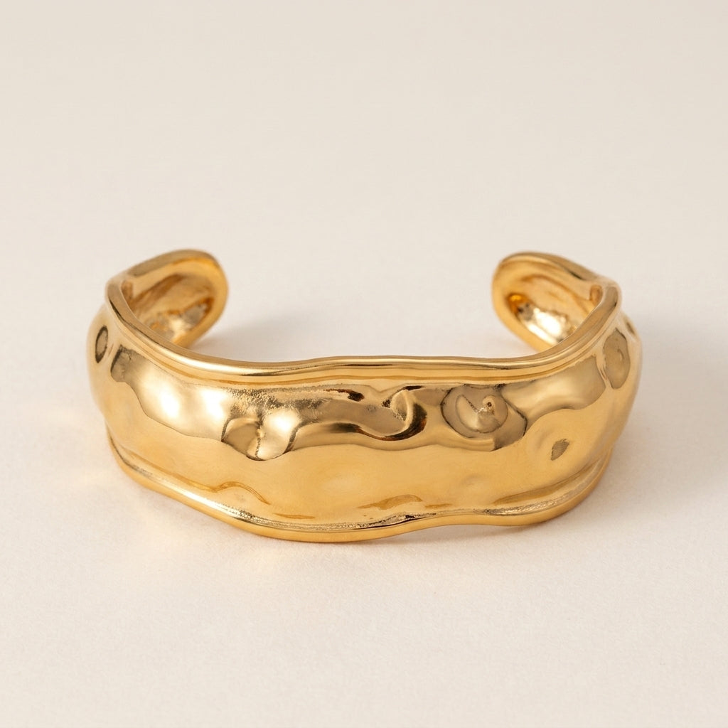 Minimalist Wave Cuff Bracelet