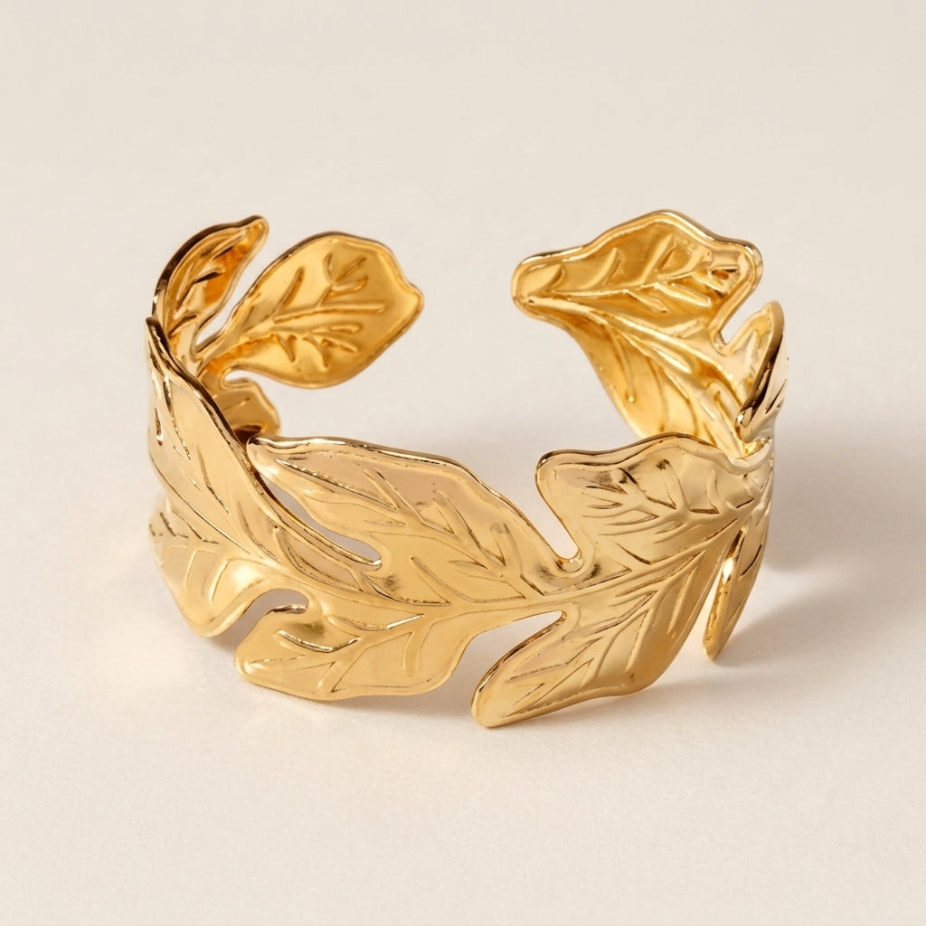 Leaf Vein Cuff Bracelet