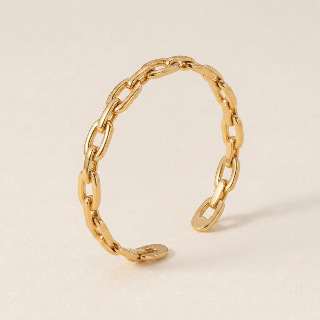 Chain Pattern Cuff Bracelet