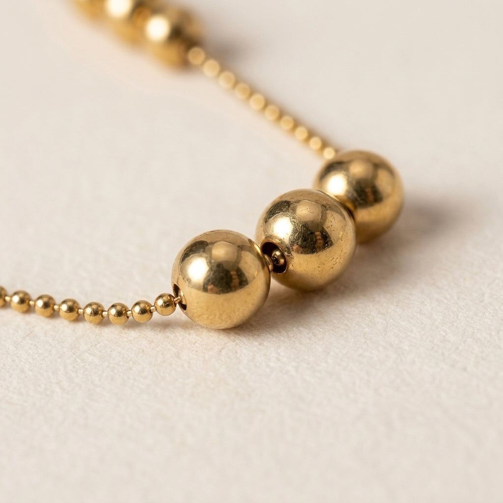 Gold Beaded Necklace
