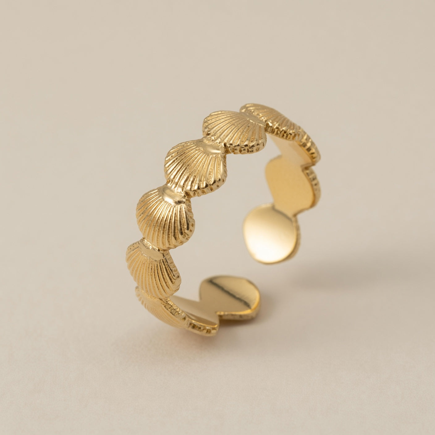 Starfish Shell Adjustable Ring