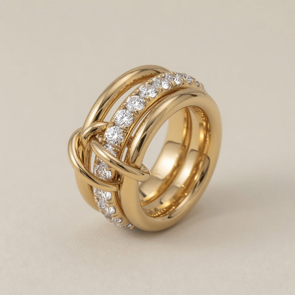 Gold Plated Cubic Zirconia Ring