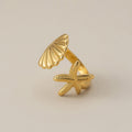 Starfish Shell Adjustable Ring