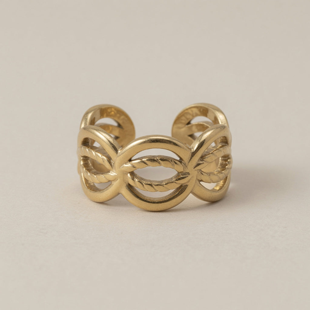 Adjustable Tree Of Life Smiley Ring