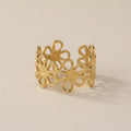 Stainless Steel Daisy Flower Rings